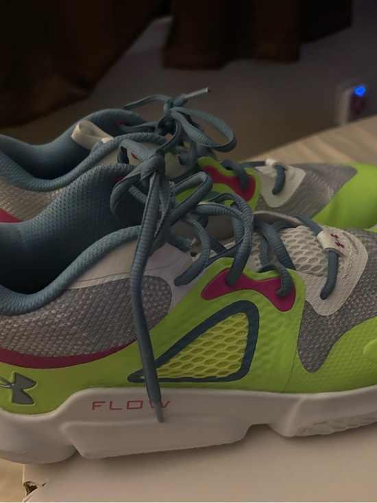 Under Armour Other - Under Armour Men’s Neon Green, Gray & Pink Flow Sneakers